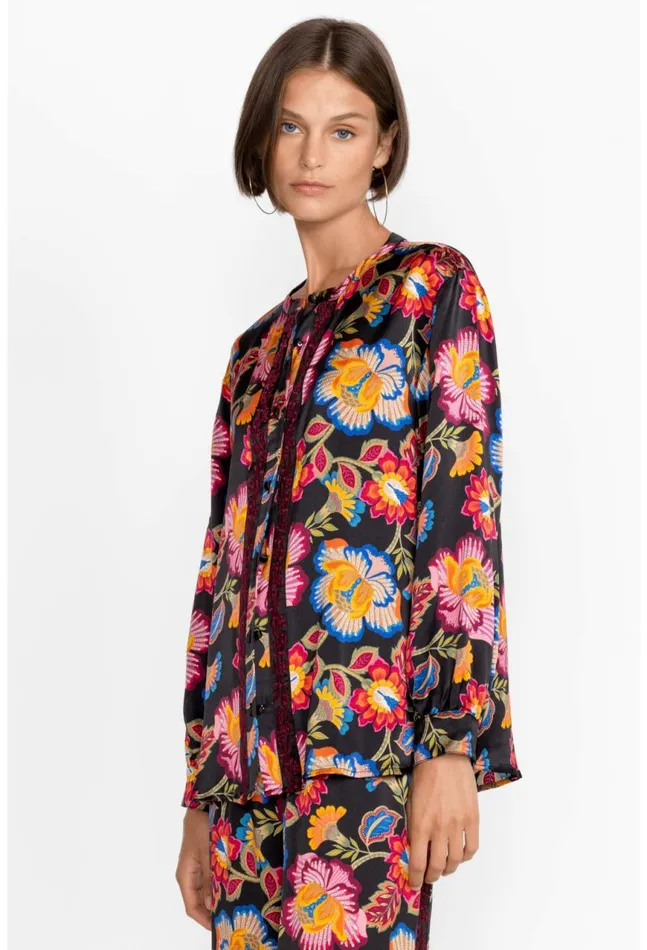 Women Sidonia Mandarin Button Down Shirt Sidonia Johnny Was Tops