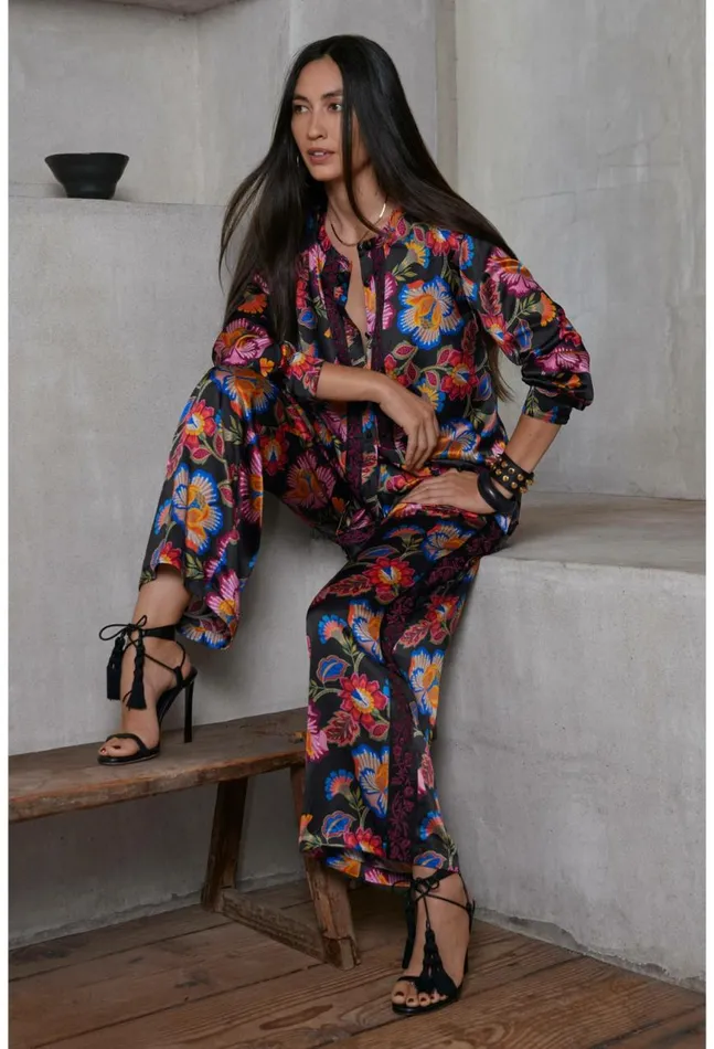 Women Sidonia Mandarin Button Down Shirt Sidonia Johnny Was Tops