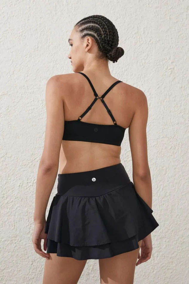 Women Skirts Cotton On Active Woven Ruffle Hem Skirt Black