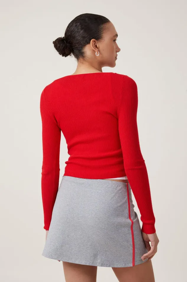 Women Skirts Cotton On Bella Mini Skirt Grey Marle Side Stripe