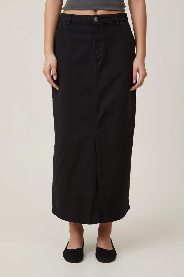 Women Skirts Cotton On Ryder Utility Maxi Skirt Black