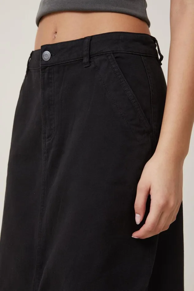 Women Skirts Cotton On Ryder Utility Maxi Skirt Black