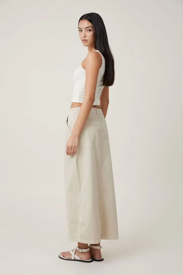 Women Skirts Cotton On Ryder Utility Maxi Skirt Stone