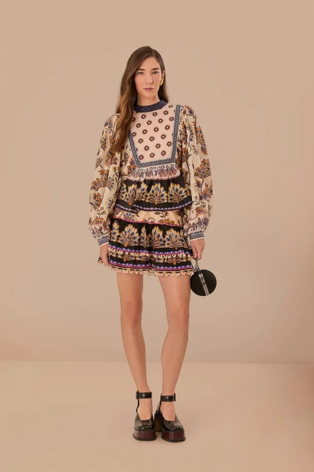 Women Skirts Farm Rio Cream Ainika Maxi Floral Mini Skirt