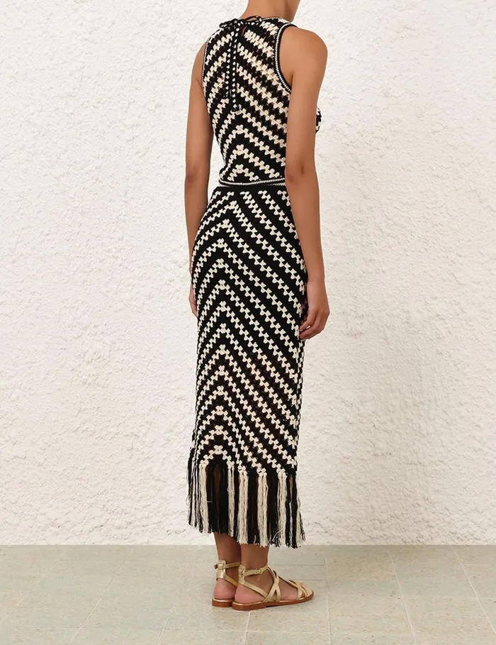Women Skirts Zimmermann Halliday Hand Crochet Skirt Chevron