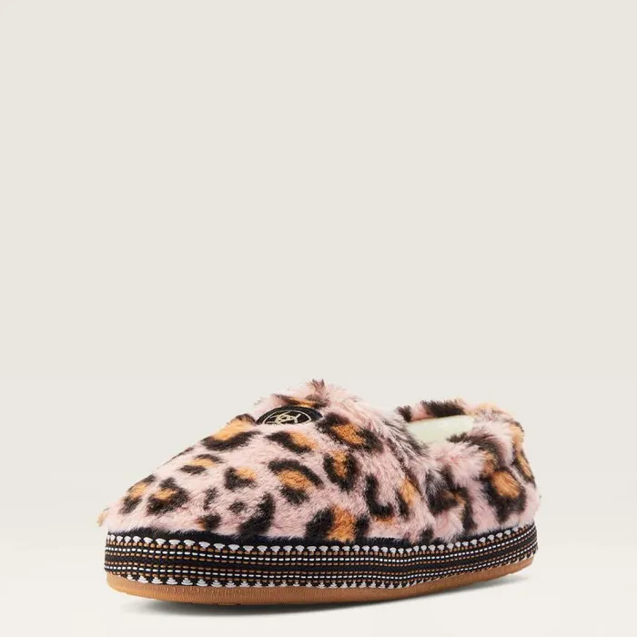 Women Slippers Ariat Snuggle Fuzzy Pink Leopard Print