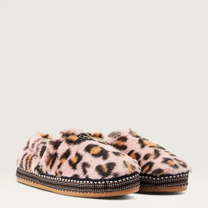 Women Slippers Ariat Snuggle Fuzzy Pink Leopard Print Women Slippers Ariat Snuggle Fuzzy Pink Leopard Print