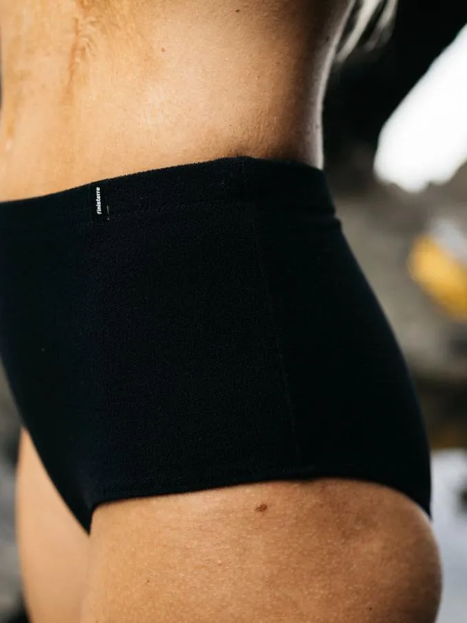 Women Sula High Waist Pant Black Finisterre Swimwear and Bikinis