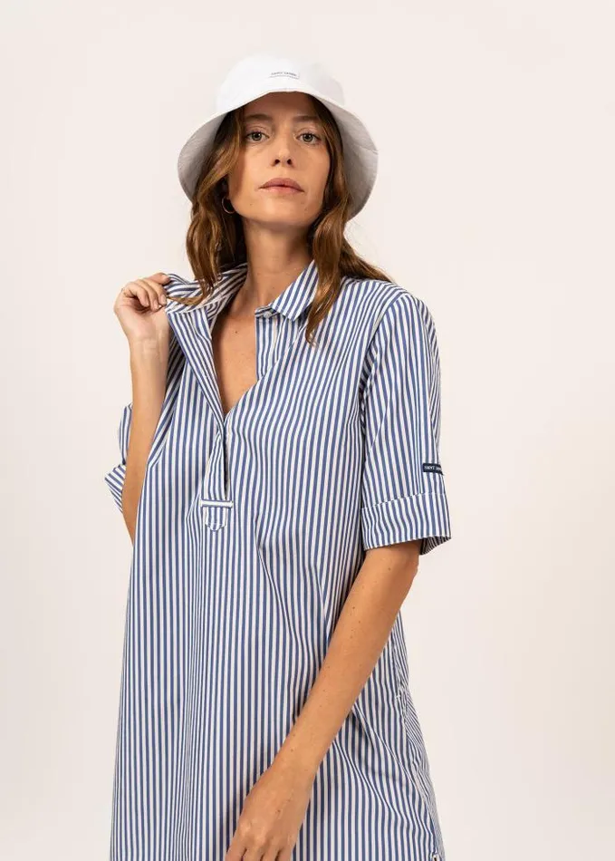 Women Summer Collection Saint James LEONIE White Blue
