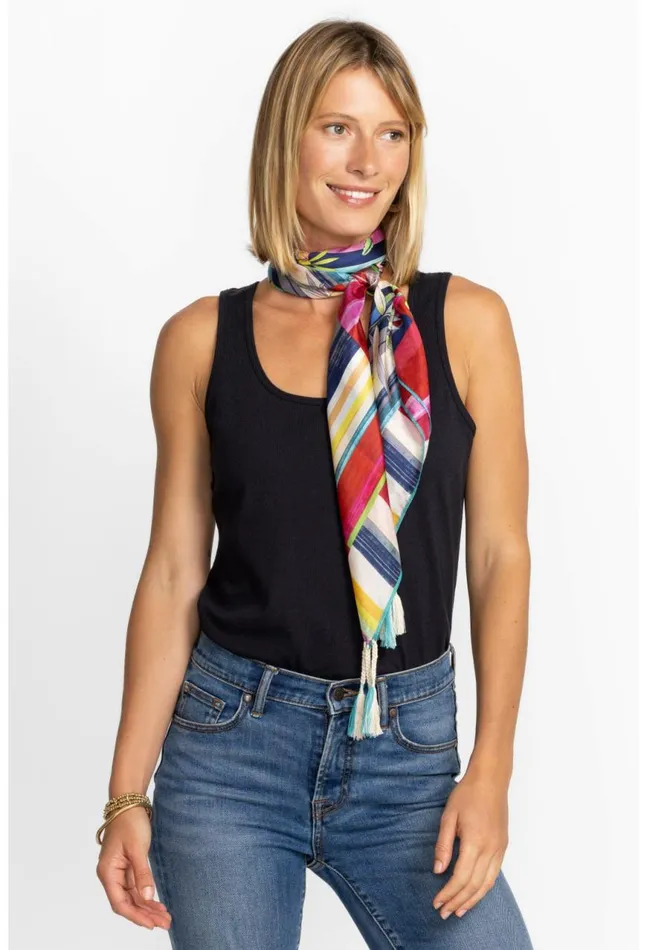 Women Summer Stripe Scarf Summer Stripe Johnny Was Scarves