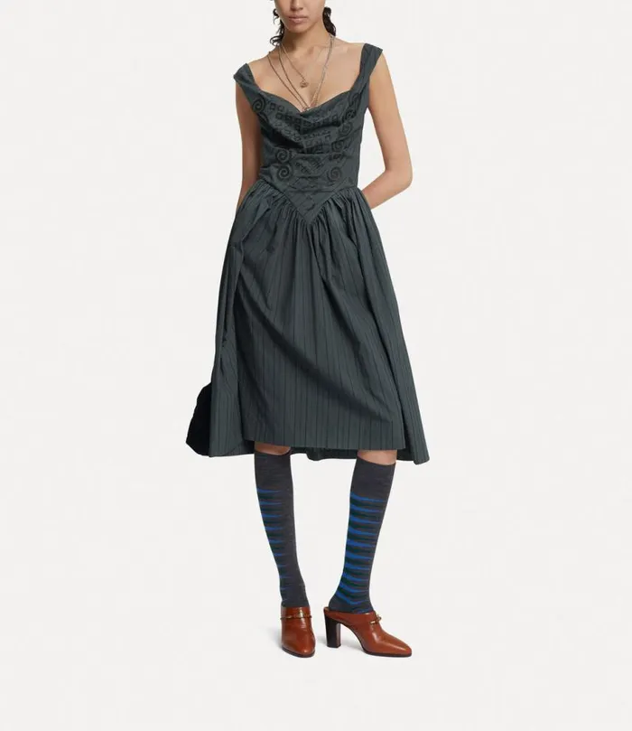 Women Sunday Dress Greystripes Vivienne Westwood Dresses Women Sunday Dress Greystripes Vivienne Westwood Dresses