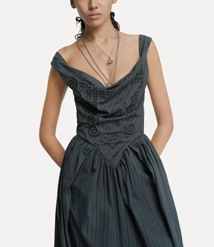 Women Sunday Dress Greystripes Vivienne Westwood Dresses Women Sunday Dress Greystripes Vivienne Westwood Dresses