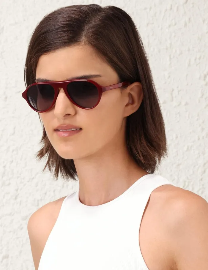 Women Sunglasses Zimmermann Cyd Aviator Burgundy