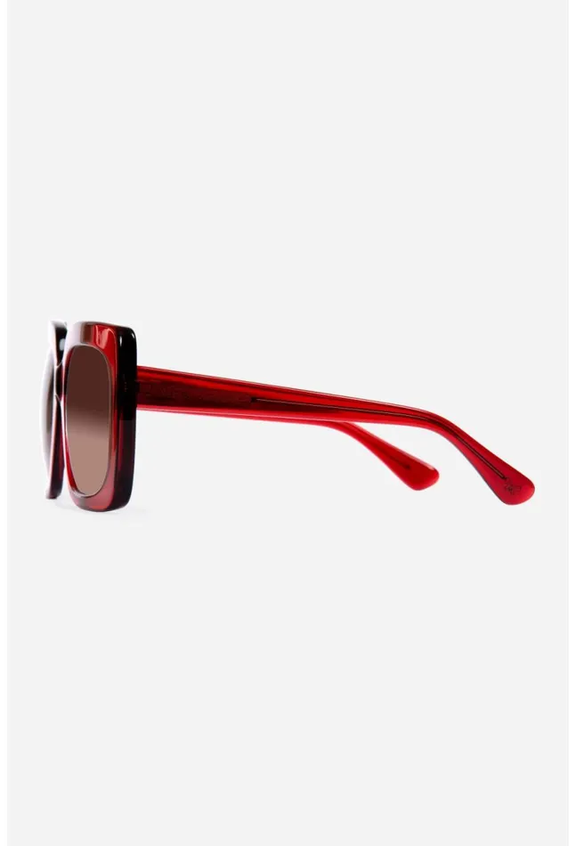 Women Sutton Sunglasses Solid Red Johnny Was Eye Wear