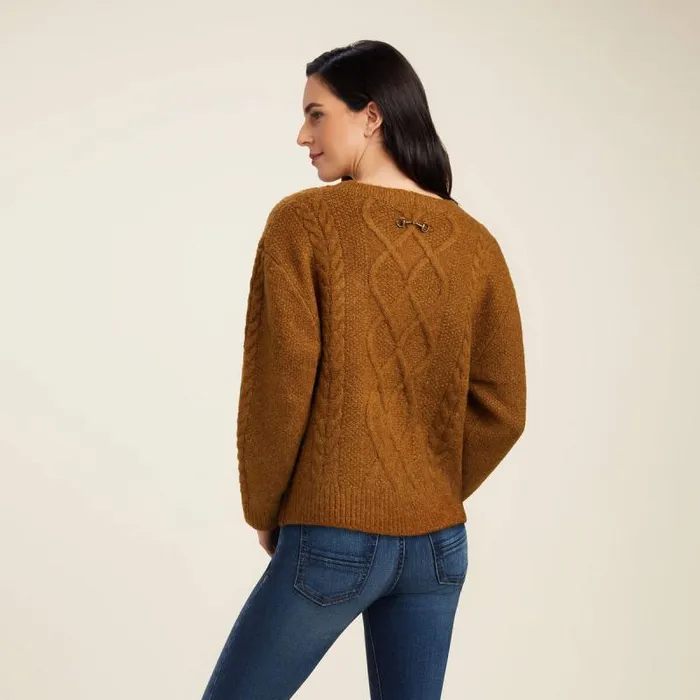 Women Sweaters and Cardigans Ariat Winter Quarter Sweater Chestnut Women Sweaters and Cardigans Ariat Winter Quarter Sweater Chestnut