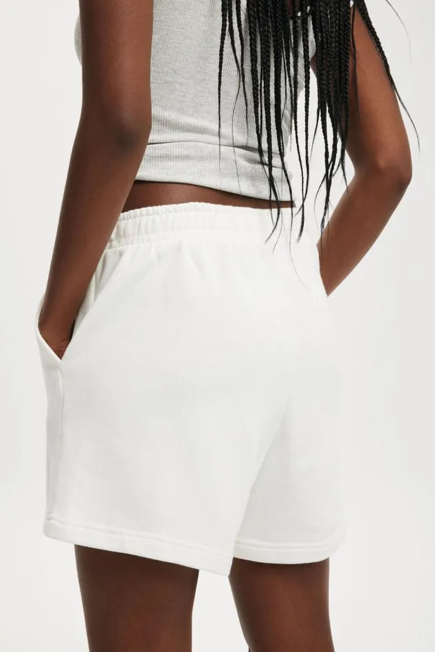 Women Sweats and Hoodies Cotton On Classic Fleece Short White
