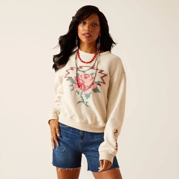 Women Sweatshirts and Hoodies Ariat Home Sweet Home Sweatshirt Oatmeal Heather Women Sweatshirts and Hoodies Ariat Home Sweet Home Sweatshirt Oatmeal Heather