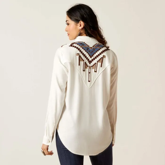 Women TShirts and Tops Ariat Chimayo Trujillo Shirt Sea Salt Women TShirts and Tops Ariat Chimayo Trujillo Shirt Sea Salt