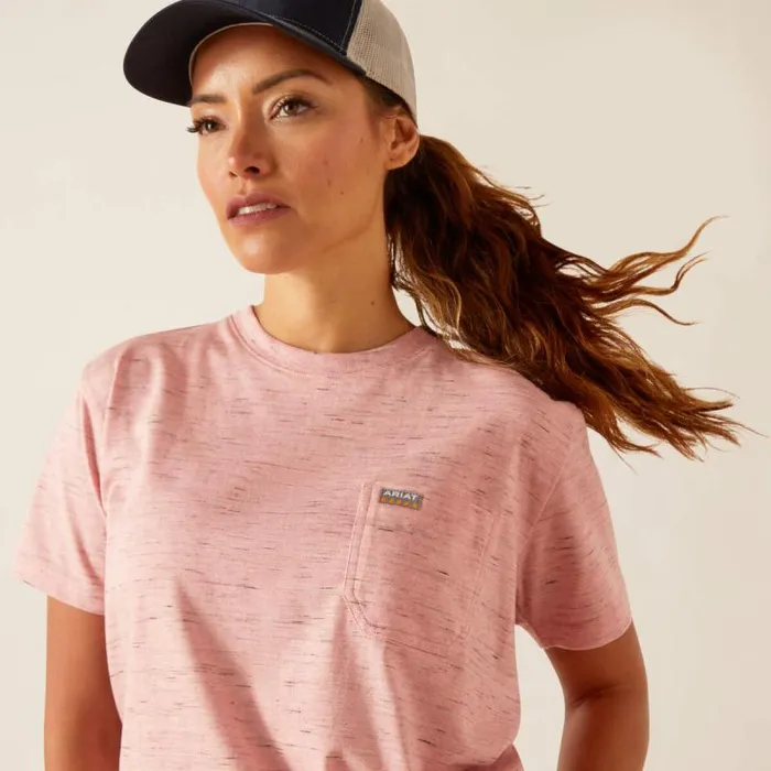 Women TShirts and Tops Ariat Rebar Cotton Strong Space Dyed TShirt Mauveglow Space Dye Women TShirts and Tops Ariat Rebar Cotton Strong Space Dyed TShirt Mauveglow Space Dye