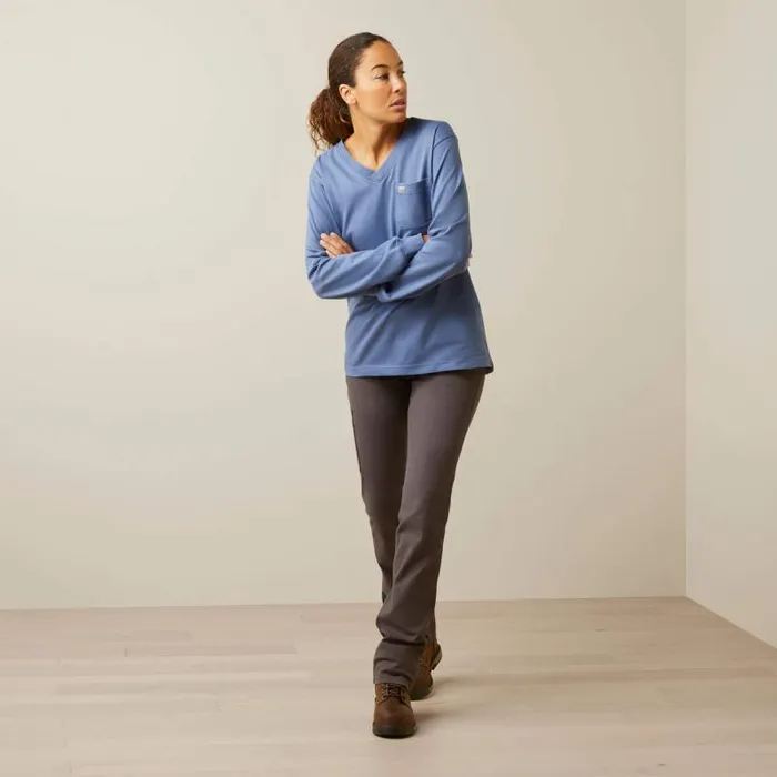 Women TShirts and Tops Ariat Rebar Cotton Strong Work Hard Bijou Blue Women TShirts and Tops Ariat Rebar Cotton Strong Work Hard Bijou Blue