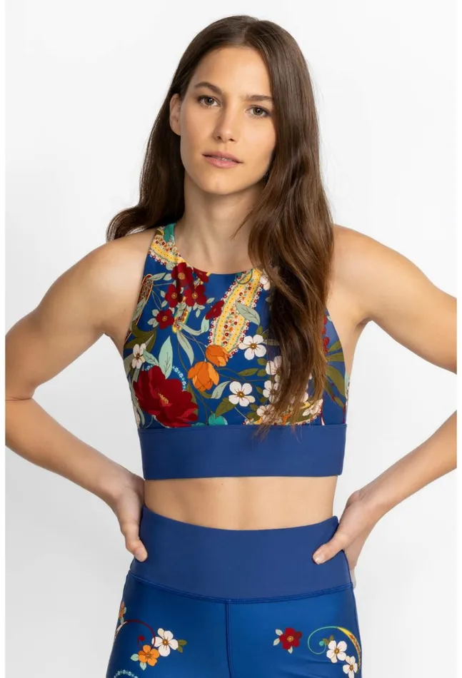 Women Teebee High Neck Cutout Sports Bra Teebee Johnny Was Active