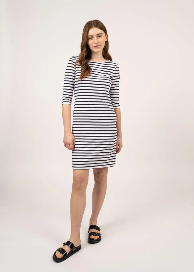Women The AntiUV Stripes Collection Saint James PROPRIANO White Navy