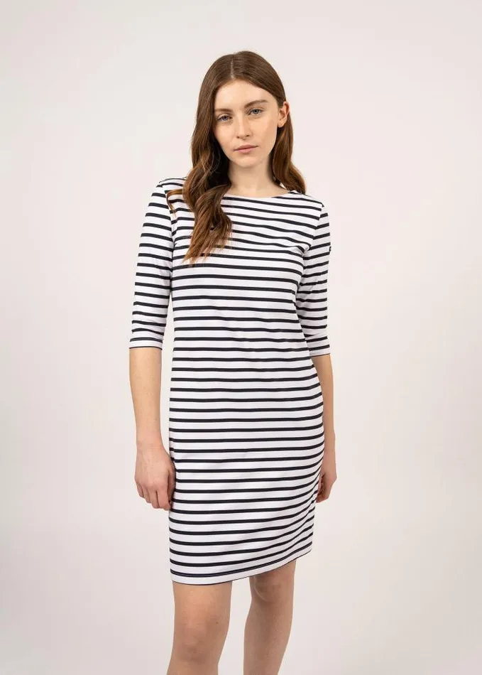 Women The AntiUV Stripes Collection Saint James PROPRIANO White Navy