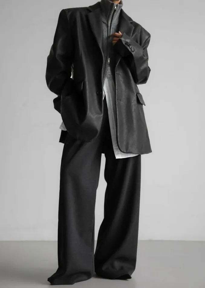 Women The Frankie Shop Kelso Faux Leather Blazer 8211 Black Black