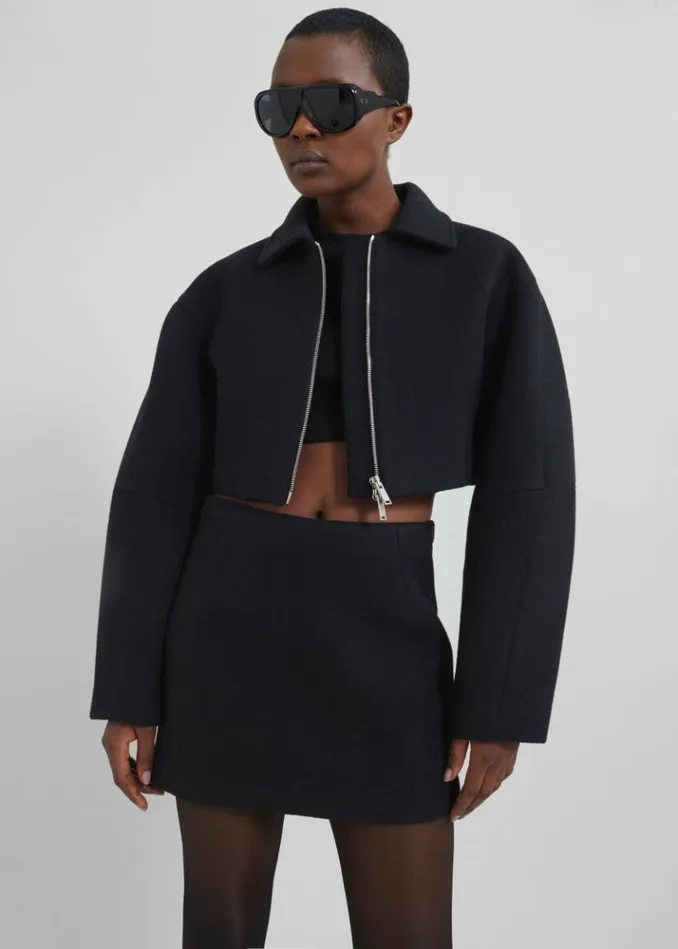 Women The Frankie Shop Kerrigan Wool Jacket 8211 Black Black