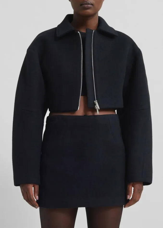 Women The Frankie Shop Kerrigan Wool Jacket 8211 Black Black