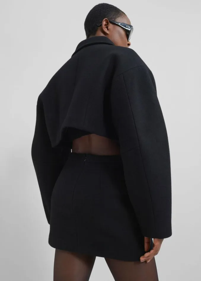 Women The Frankie Shop Kerrigan Wool Jacket 8211 Black Black