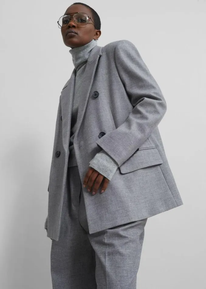 Women The Frankie Shop Lilah Blazer 8211 Grey Grey
