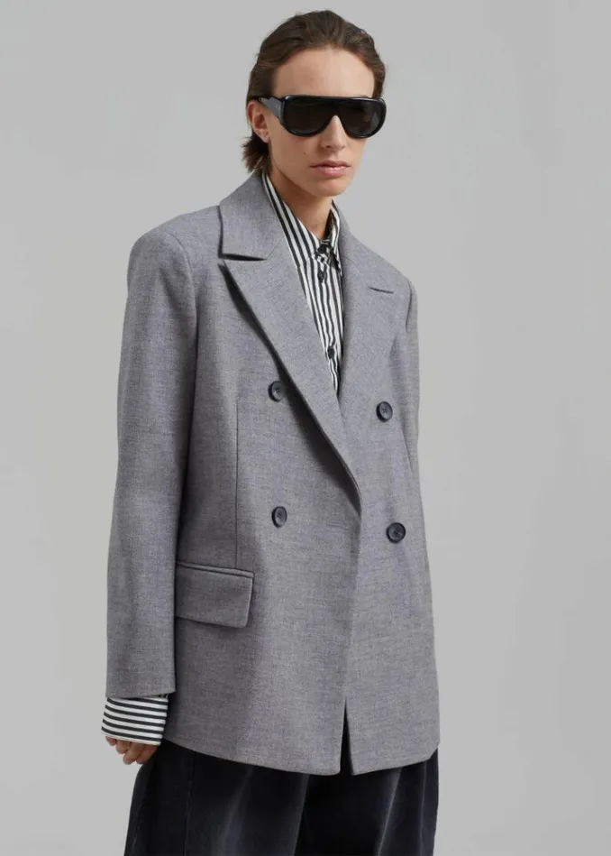 Women The Frankie Shop Lilah Blazer 8211 Grey Grey