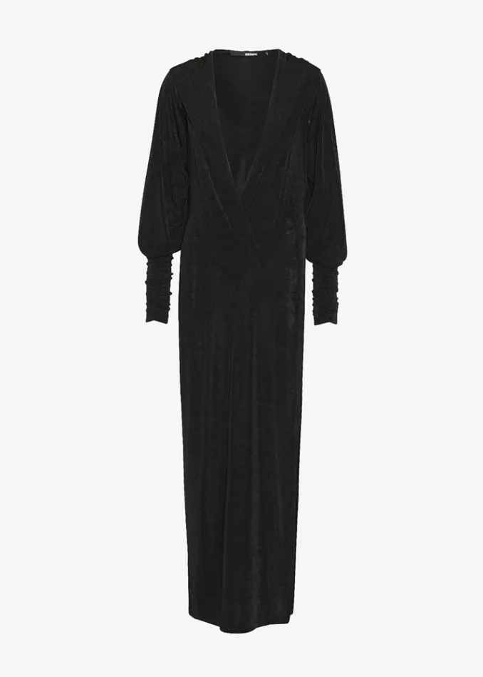Women The Frankie Shop ROTATE Slinky Maxi Hooded Dress 8211 Black Black