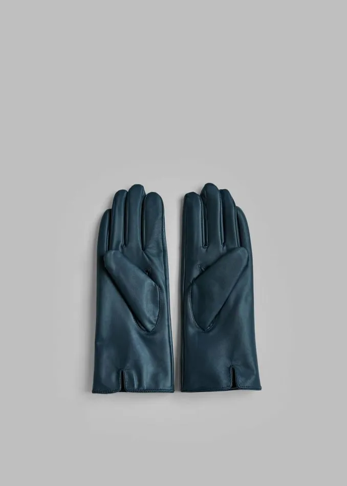 Women The Frankie Shop Ruby Leather Gloves 8211 Blue Blue