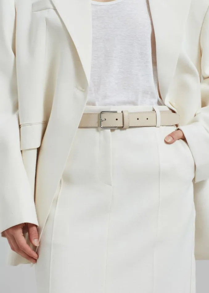Women The Frankie Shop Toni Leather Belt 8211 Mastic Mastic