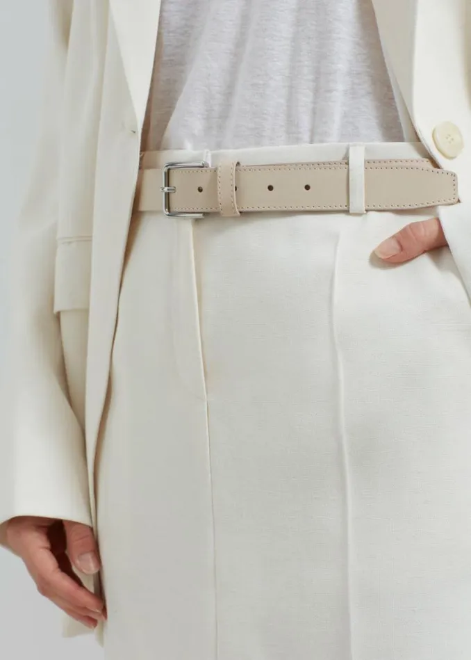 Women The Frankie Shop Toni Leather Belt 8211 Mastic Mastic