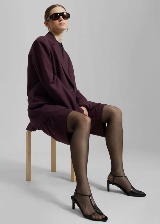 Women The Frankie Shop Wilma Pleated Bermuda Shorts 8211 Burgundy Burgundy