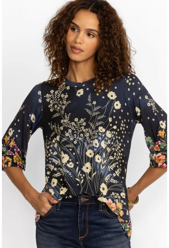 Women The Janie Favorite Puff Sleeve Top Bursting Johnny Was Tops
