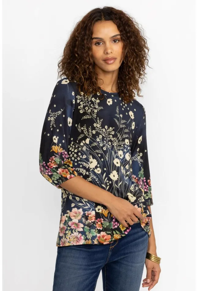 Women The Janie Favorite Puff Sleeve Top Bursting Johnny Was Tops