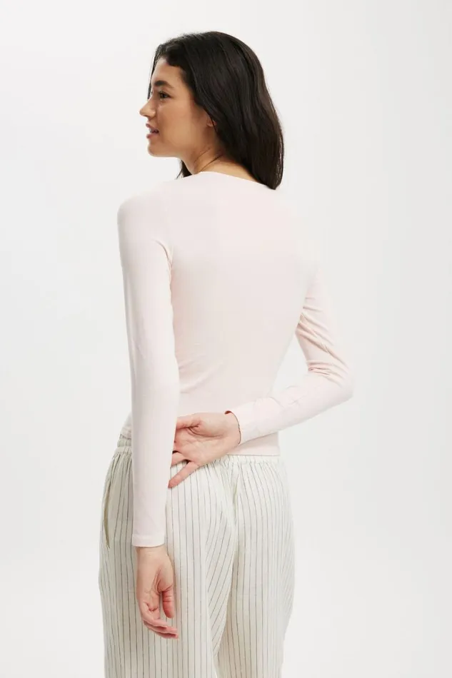 Women Tops Cotton On All Day Crew Long Sleeve Flossy Pink Women Tops Cotton On All Day Crew Long Sleeve Flossy Pink