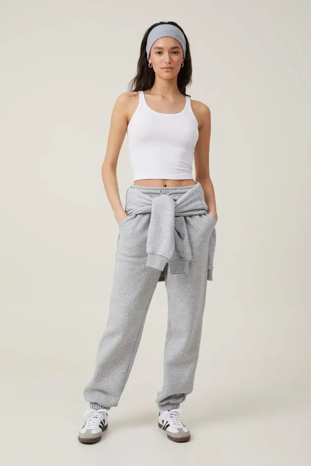 Women Tops Cotton On Classic Fleece Sweatpant Grey Marle
