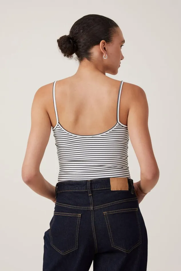 Women Tops Cotton On Emily Ballet Back Bodysuit Crisp Stripe Natural Whiteblack Women Tops Cotton On Emily Ballet Back Bodysuit Crisp Stripe Natural Whiteblack