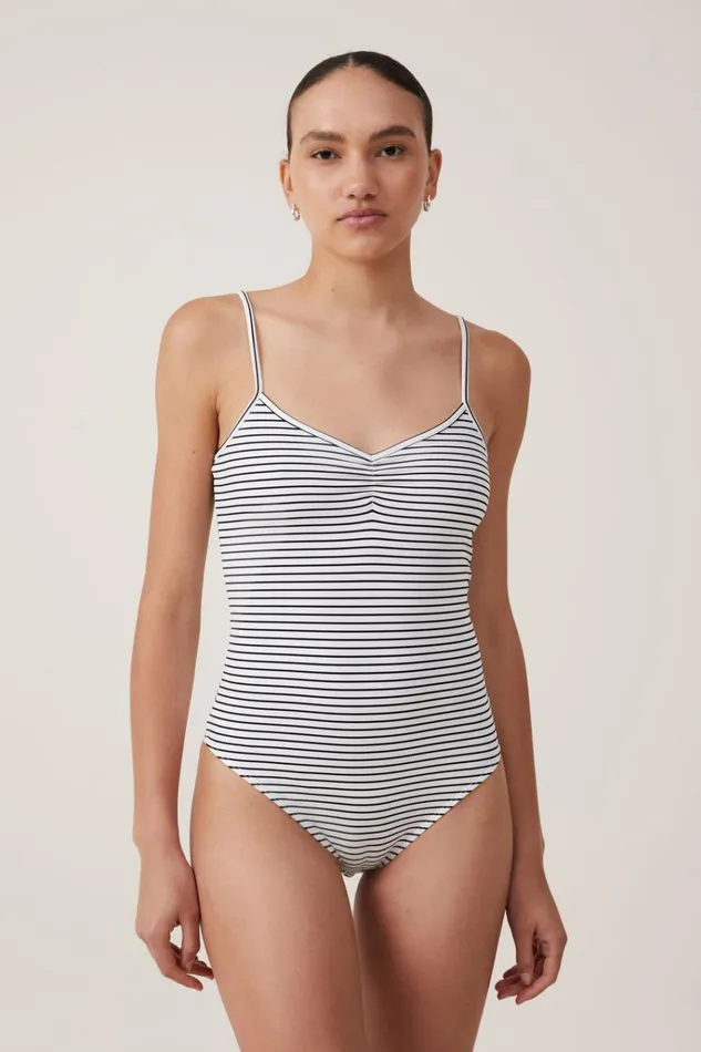 Women Tops Cotton On Emily Ballet Back Bodysuit Crisp Stripe Natural Whiteblack Women Tops Cotton On Emily Ballet Back Bodysuit Crisp Stripe Natural Whiteblack