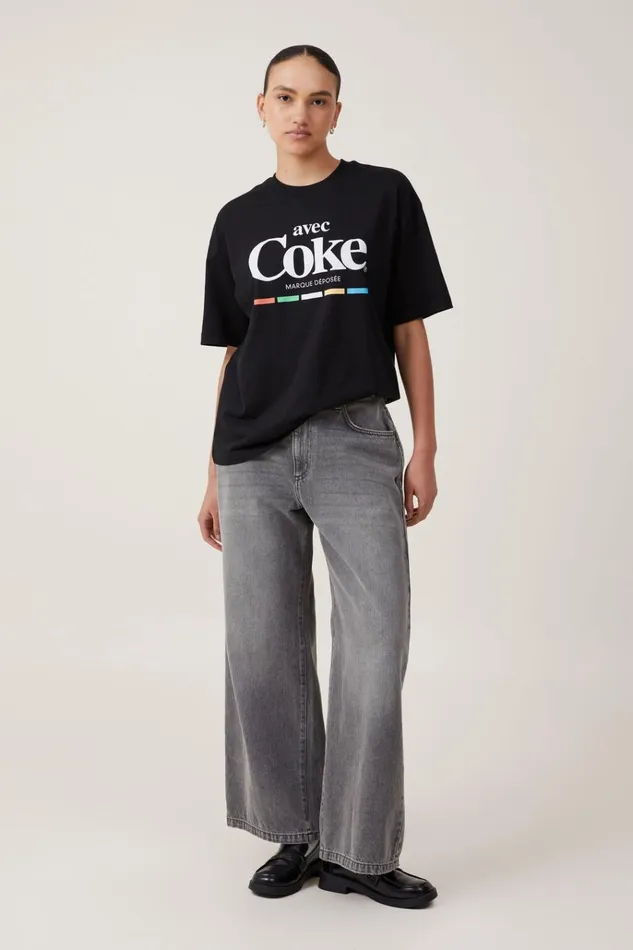 Women Tops Cotton On The Lcn Boxy Graphic Tee Lcn Cok Coca Cola Coke Black Women Tops Cotton On The Lcn Boxy Graphic Tee Lcn Cok Coca Cola Coke Black