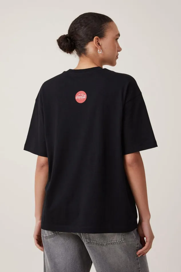 Women Tops Cotton On The Lcn Boxy Graphic Tee Lcn Cok Coca Cola Coke Black Women Tops Cotton On The Lcn Boxy Graphic Tee Lcn Cok Coca Cola Coke Black