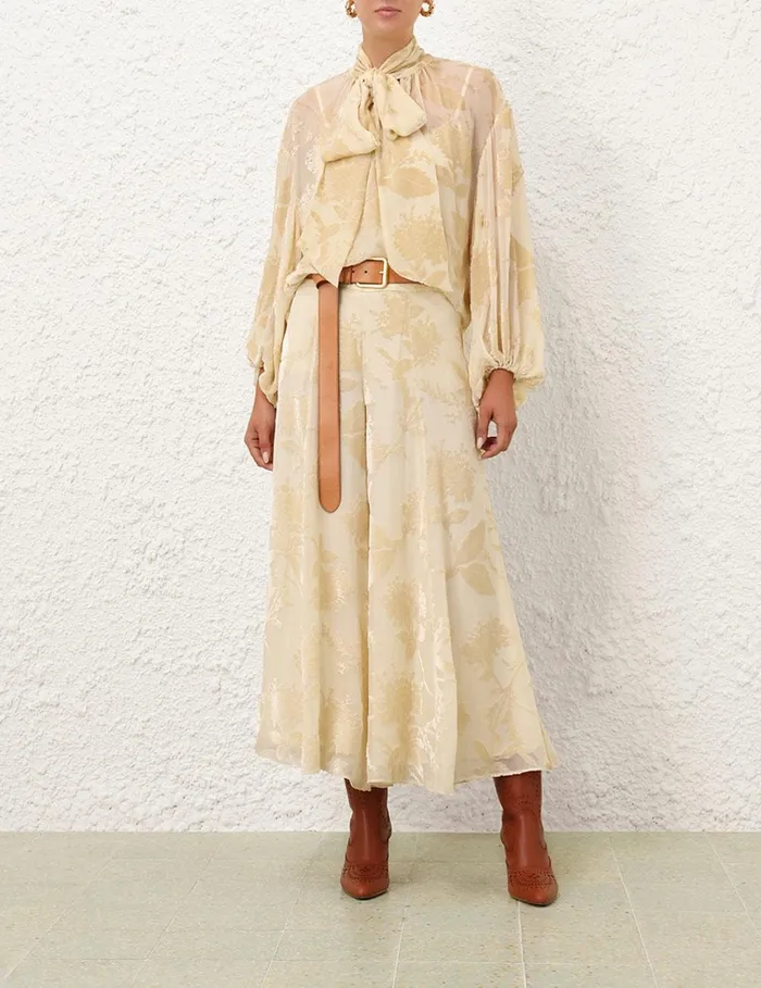Women Tops Zimmermann Burnout Blouse Cream