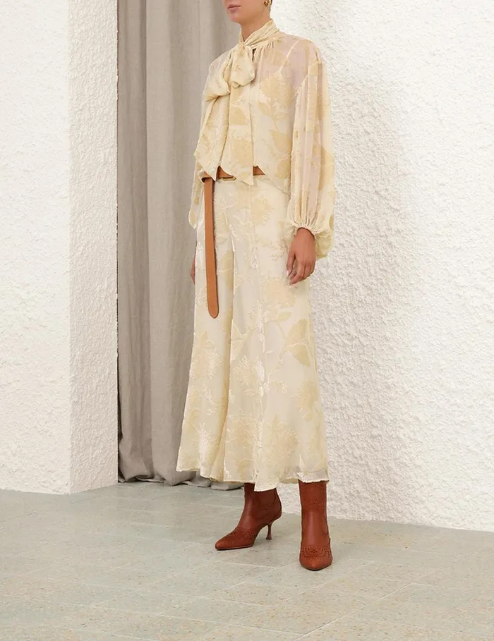 Women Tops Zimmermann Burnout Blouse Cream