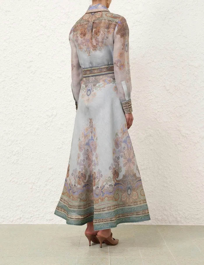Women Tops Zimmermann Eden Body Shirt Blue Paisley