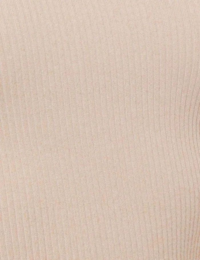 Women Tops Zimmermann Halliday Rib TShirt Cream Lurex